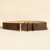 Trendy Suede Leather Wide Belt Casual Business Waist Strap Retro Pin Buckle Waistband  Gifts