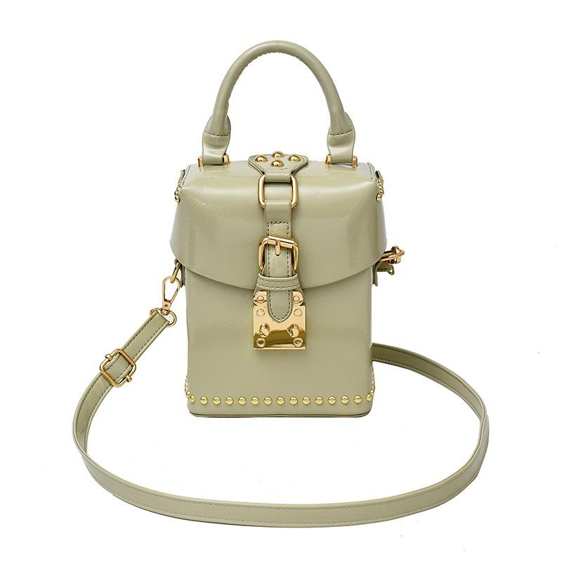 Portable Small Square Box Bag, Summer New Sweet Flip Lock Bag, Shoulder Messenger Women's Bag