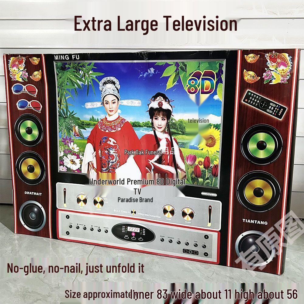 Large-Size One-Piece No-Glue Funeral Art TV Home Appliance