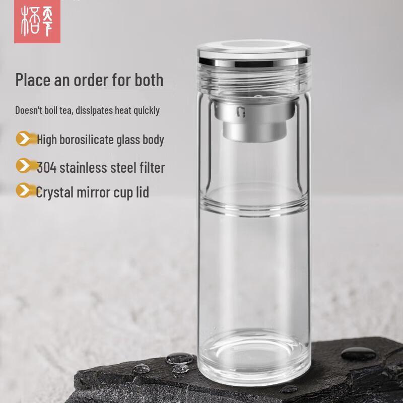 Double-Layer Insulated Glass Mug