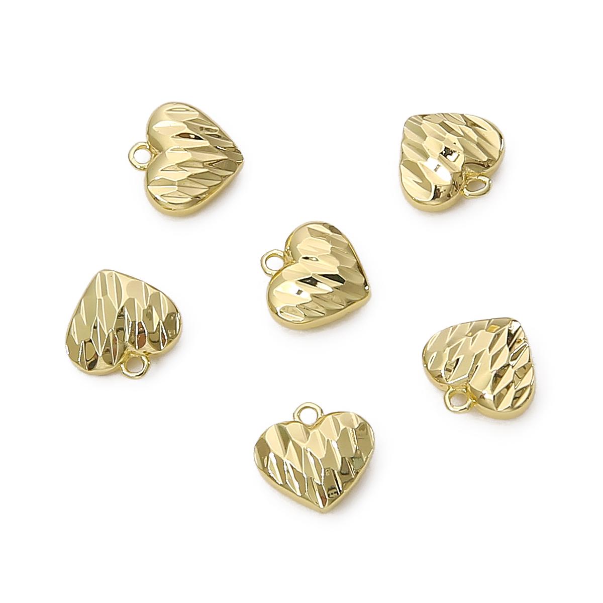 

Медный кулон в виде персикового сердца для изготовления ювелирных изделий своими руками, аксессуары для рукоделия 11x10mm