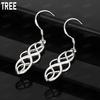925 Sterling Silver Vintage Openwork Braided Knot Earrings - Stylish Evening Jewelry