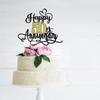 Black Gold Happy 50th Anniversary Cake Toppers- 50 Wedding Anniversary Party Decoration Ideas,Birthday Cake Decorations,50th Anniversary