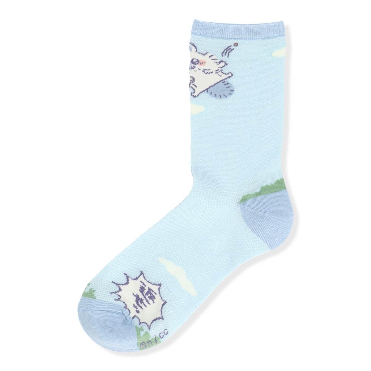 Chiikawa Momonga Give It Mesh Crew Size Momonga Back! Socks, Women s Character, 22-24cm, 03197012, 60.
