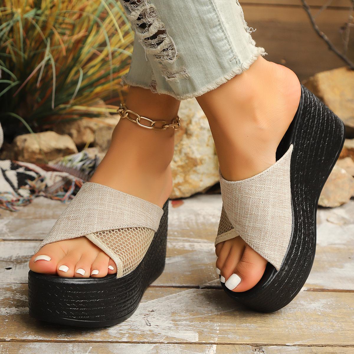 

Тапочки женские сандалии на платформе temu танкетка простые женские туфли 43