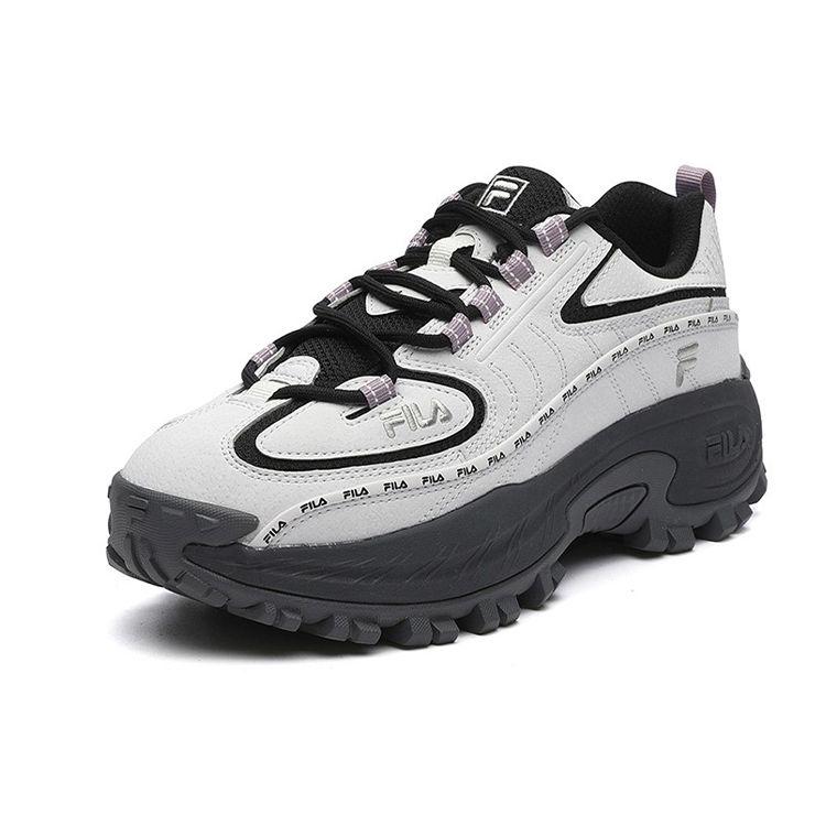 Fila Fashion Sneakers Athletic Casual Shock Absorbing Durable Low Top Dad Shoes Women Sneakers Gray Black F12W144136FNB