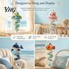 Beginner Crochet Kit for Adults Ocean Animal Spiral Kit, DIY Coastal Hanging Ornament Craft Educational Knitting Novices with Yarn And Accessories