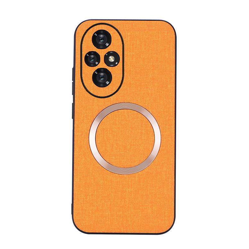 Applicable To Honor 200 Mobile Phone Case Honor 200lite Protective Case CD Pattern Magnetic Ring 200pro Cloth Pattern New Model