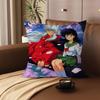InuY-Yasha Cartoon Animation Cushion Cover Pillowcase Upholstery Sofa Throw Pillow Home Decor Pillowcas