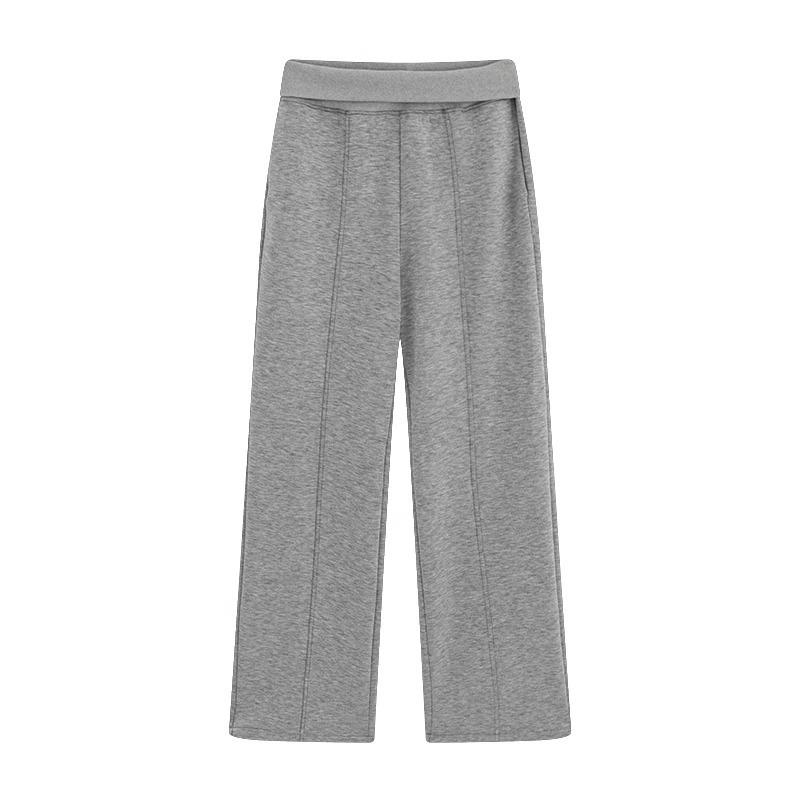 

Повседневные брюки для беременных весна и осень новая верхняя одежда вязаные свободные без поддержки широкие брюки драпируются слегка равей брюки XXL（165-200） серый