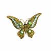 Styl Retro Broszka Motyl Kolorowy Kryształ Wykwintny Wzór Broszka z Diamentami Metalowy Owad Luksusowa Wielokolorowa Broszka Kryształowa
