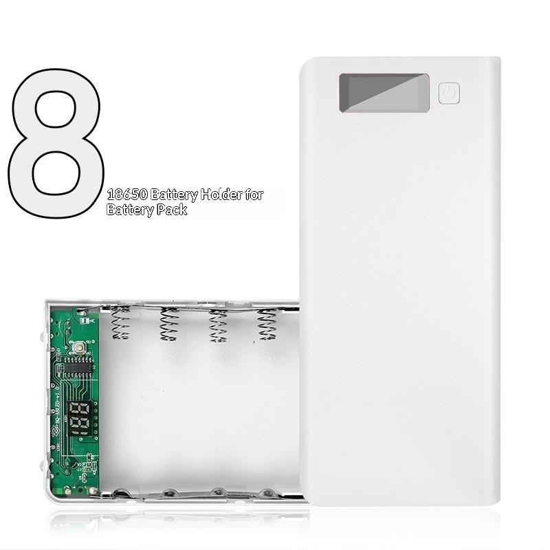 Compact DIY Power Bank Case Kit Battery Free LCD Display Dual USB Type C Port for Daily Commute Use