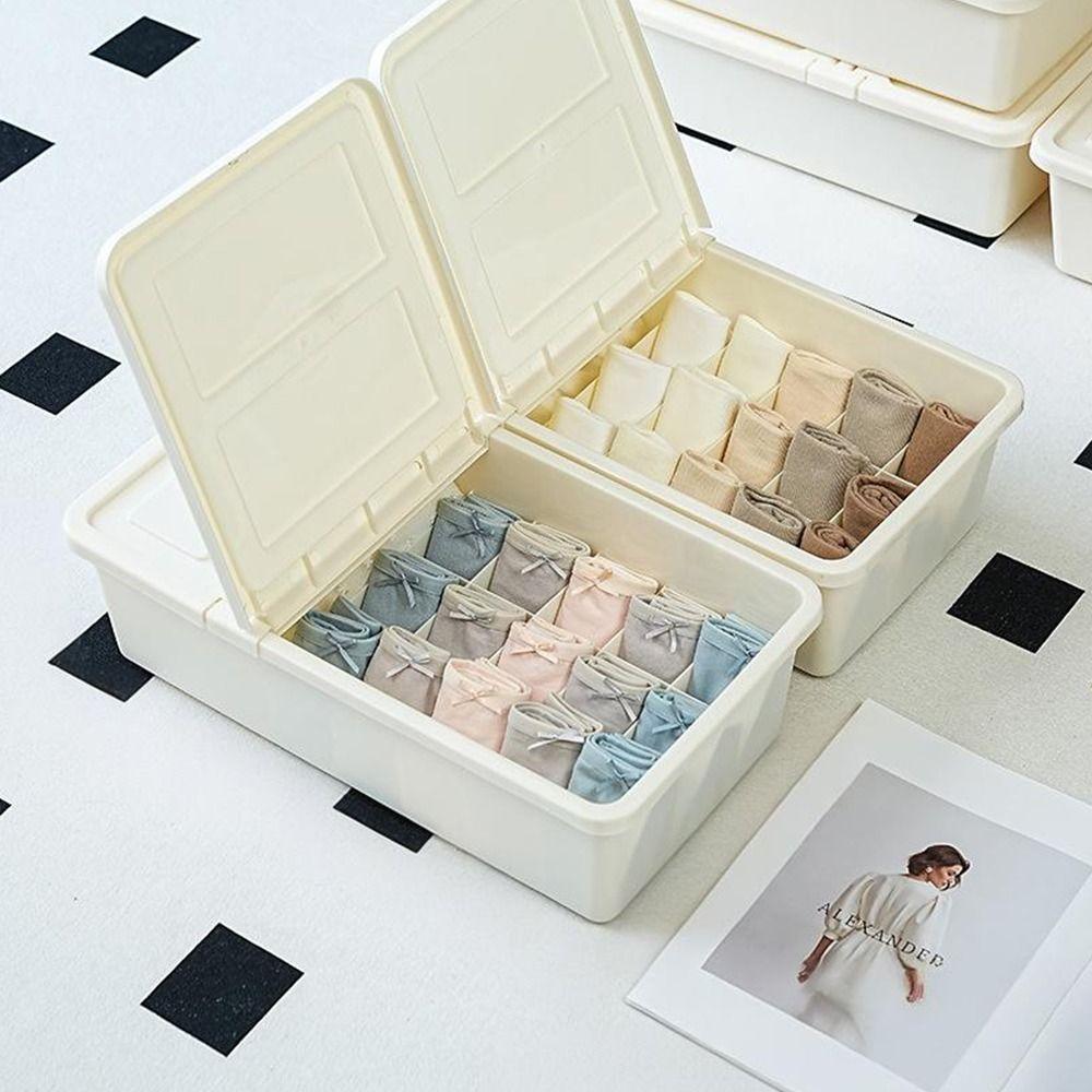 White Underwear Storage Box Thickened Cabinet Organizer Creative Storage Case Sock Underpants Bras