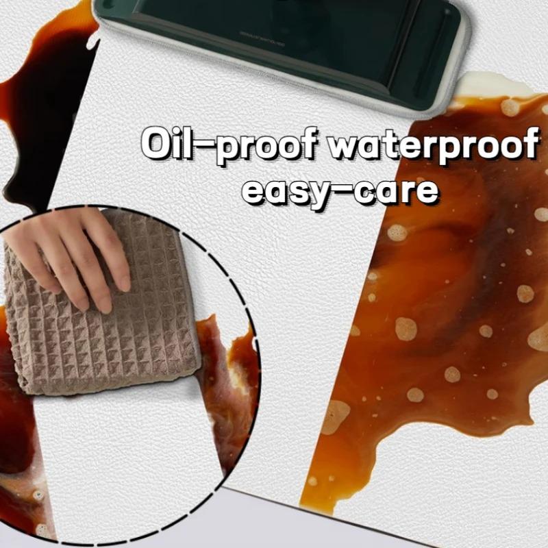 Retro Plaid Kitchen Floor Mat Oil-proof Waterproof PVC Leather Carpet Fashionable Home Decoration Free-cut Balcony Rugs Alfombra