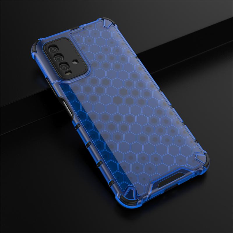 Shockproof Transparent Case For Xiaomi Redmi 9T Bumper Honeycomb Armor Back Case For Redmi 9T Case Cover For Redmi 9T 9A 10C 10A