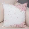 Federa per Cuscino Fiore di Pesco Rosa Decorazione Acqua Cartone Animato Pianta Albero Federa per Cuscino per Divano Casa Auto Morbida Federa in Peluche ,(11)