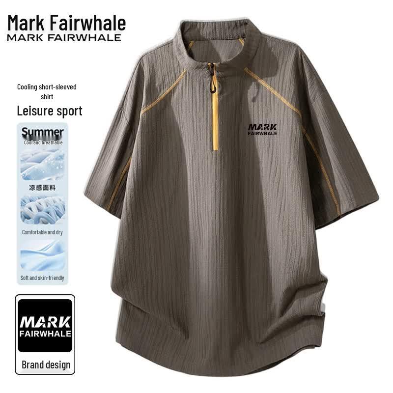 Мужская летняя прохладная и дышащая футболка с коротким рукавом Mark Fairwhale L коричневый