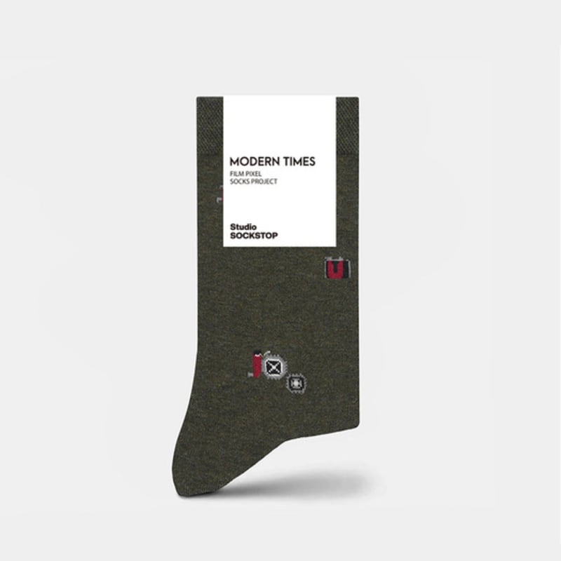 STUDIO SOCKSTOP Working Crazy Charlie Khaki