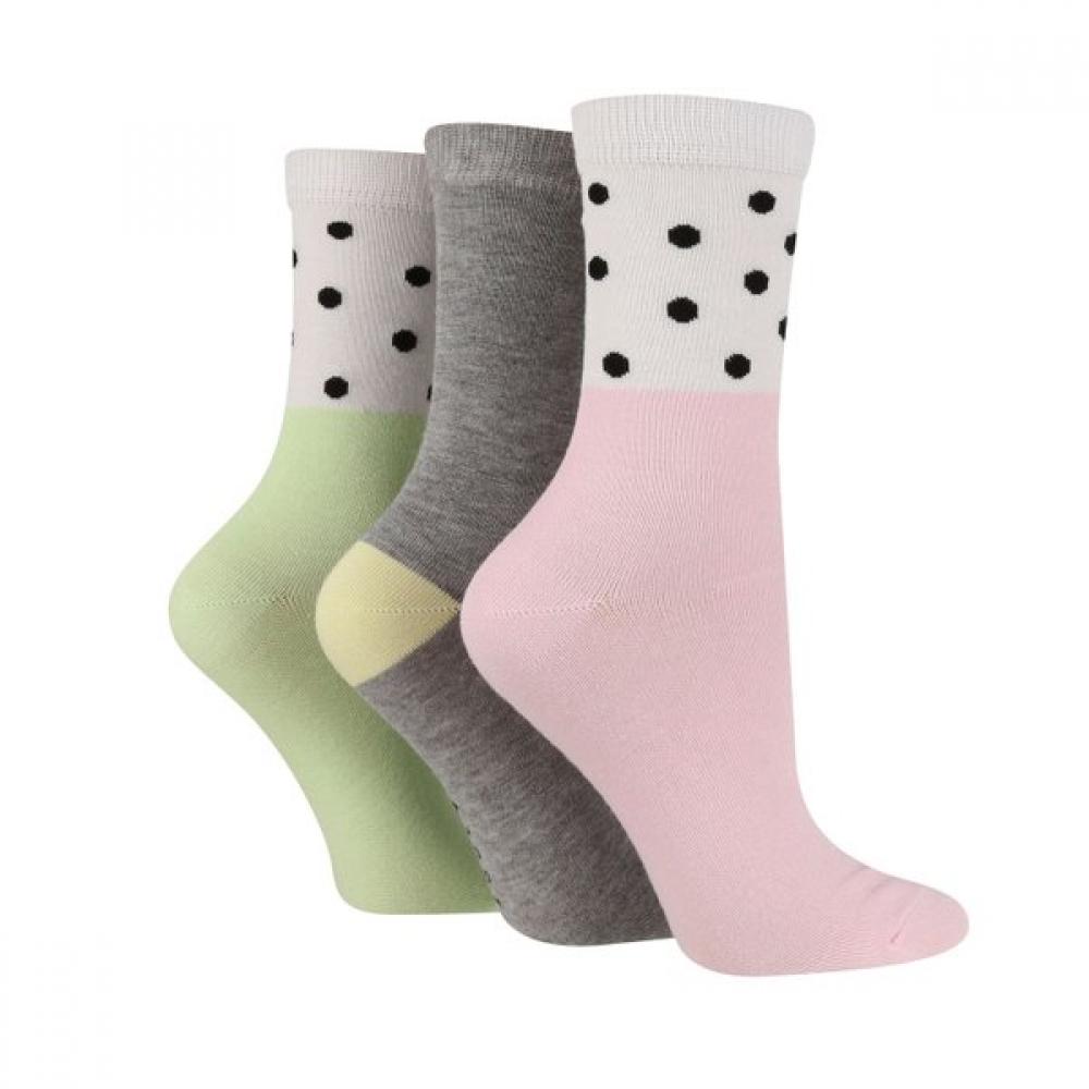 Sock Shop Women S Bamboo Half Dot Sock Set k5006lfaS3 PINK