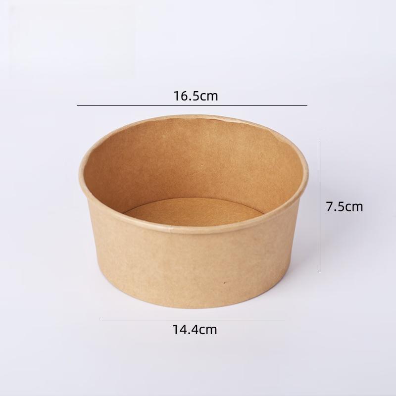 Mingling Disposable Kraft Paper Bowl with Lid