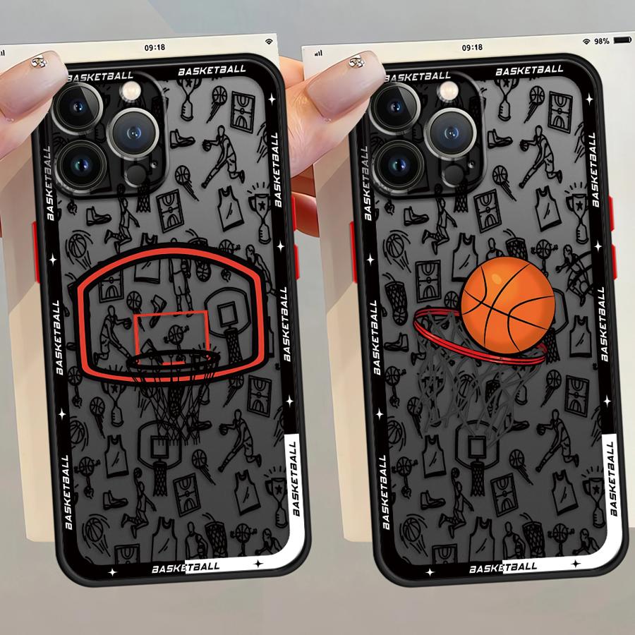Basketball Art Funda Back Phone Cover Case for iPhone 17 Pro Max Air 15 13 Mini 7 8 SE 16 Plus XS XR 14 11 12
