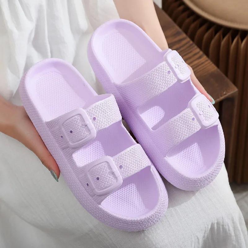 Women Casual Slippers 2024 Summer New Comfortable Light Soft Bottom Antiskid Outdoor Sandals Women's Flat Colorful Slide