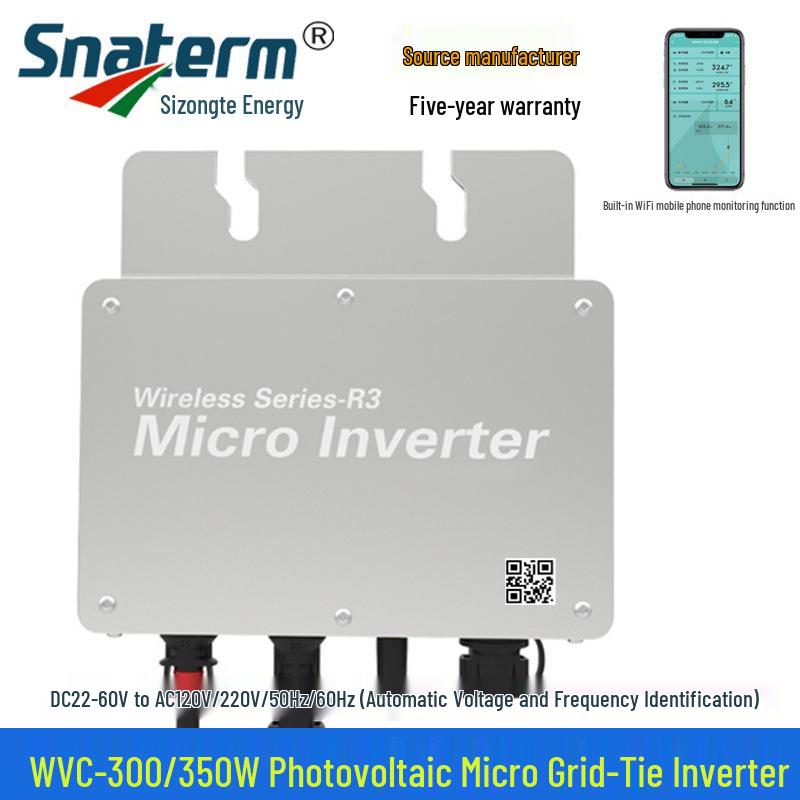 

Серия сетевых микроинверторов WVC: 300, 350, 600, 700, 1200, 1400, 1600, 2000, 2400, 2800. WIFI Scan 300W DC22-60V to AC110/220/50/60HZ