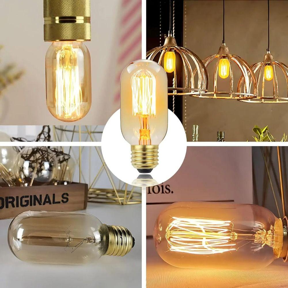 4pcs Long Lasting Edison Bulb Energy Saving Vintage Lamp Incandescent Filament Bulb  Indoor Lighting