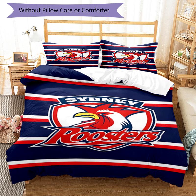 3pcs Football Team (23) Design Cover Set - HD Printed Bedding with 1 Cover and 2 Pillowcases - Perfect for Home and Dorm Decor