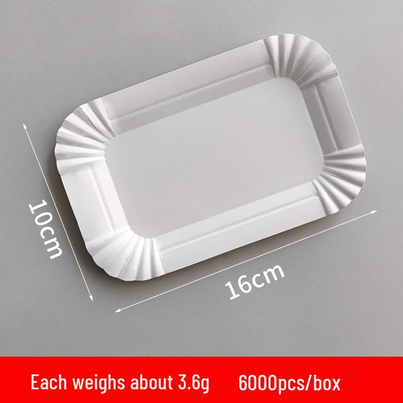 Disposable Rectangular Cake Plates - Degradable Party and Birthday Tableware, No-Wash Needed