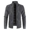 Men's Casual  Winter Zipper Sweater Stand Collar  Cardigan Tops Sweater Blouse Coat