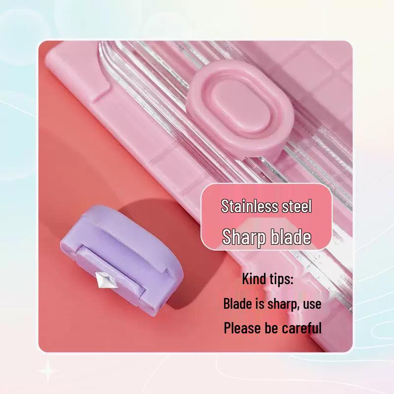 A3 Compact Double-Sided Sliding Paper Cutter with Precise Stainless Steel Blade for Office & Student Use