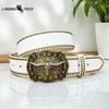 Cintura Western in Denim Tendenza Retro Gioventù Punk Rilievo Uomo Borchie Pelle Cintura