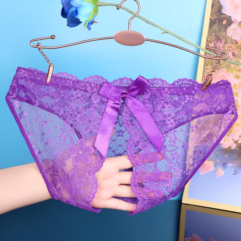 Yan Beiwei 3D Bow Breathable Hollow Sultry Sexy Women's Underwear 634