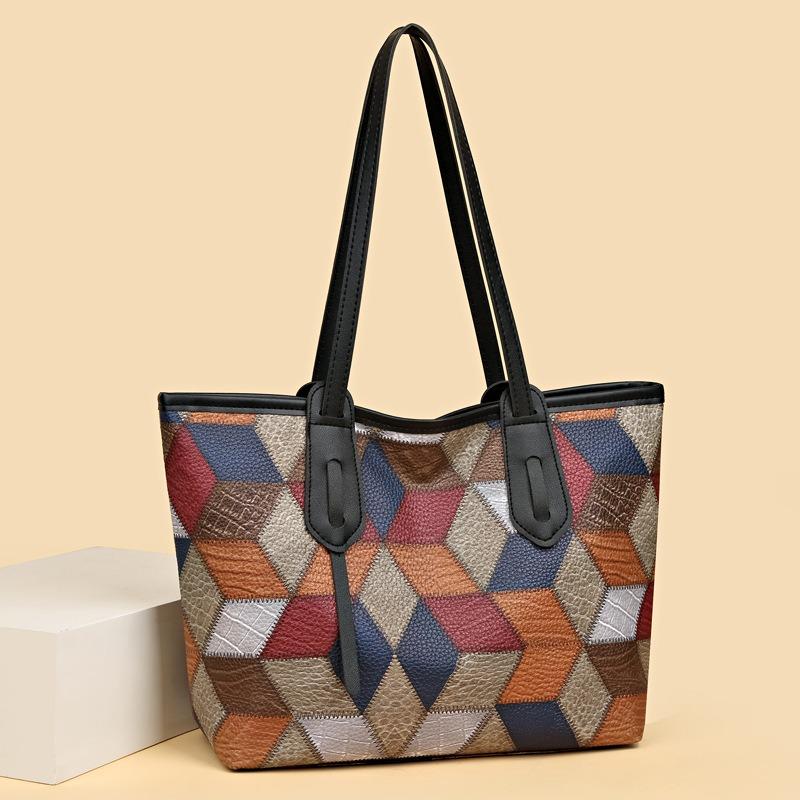 New Women's Large Capacity Fashion Single Shoulder Bag Retro Trend Handbag Simple Versatile Tote Bag Eco Bag Cabas