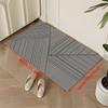 1 Pc 1cm Thickened Geometric Stripe Pattern Door Mat Soft Flannel Entrance Door Mat for Home Decor Anti-Slip Carpet Absorb Water Kitchen Bath Mat