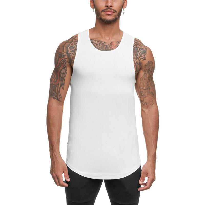 Men'S Summer New Style Men'S Thin Breathable Sports Fitness Sleeveless Knitted Shirt Casual Loose Knitted Tank Top