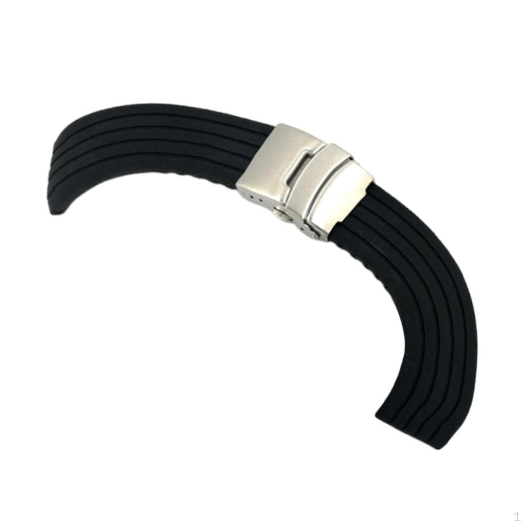 Silicone Watch Band Fitness Durable Quick Release Replacement Sport Men