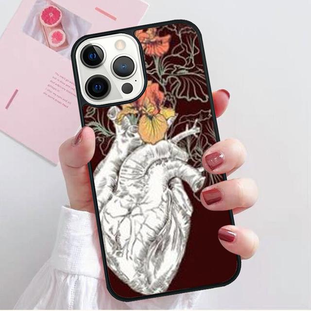 

Human Heart Anatomy Phone Case Back Cover for iPhone 17 Air 16 15 14 13 11 12 Pro Max Plus Shell Coque iPhone 13