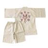 [Edoten] [Our Original!] Shijira-woven Jinbei with Japanese Pattern (Beige/Off-White) (L, Rounded Shades, Off-White)
