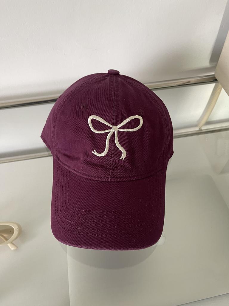 Wind sweet embroidery bow baseball cap children spring and summer versatile sunshade sunscreen cap
