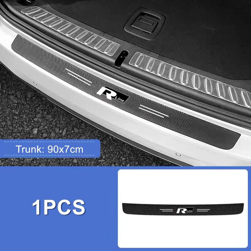 

2025 Hot Car Door Sill Protector Plate Threshold Anti-Scratch Bumper Stickers for Volkswagen Golf R Rline Tiguan Polo GTI CC Pas