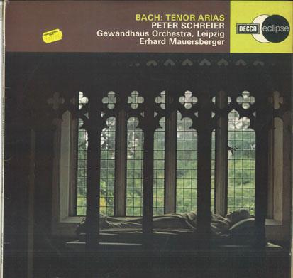 LP Record PETER SCHREIER ERHARD MAUERSBERGER  J S Bach Tenor Arias From The Canta ECSR737 DECCA ECLIPSE 1970 UK Classical Used