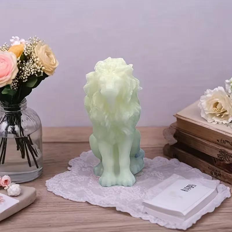 2026 Latest Models Lion King Silicone Mold 3D Sitting Lion Animal for DIY Candle Soap Resin Chocolate Ice Cube Baking Craft Tool