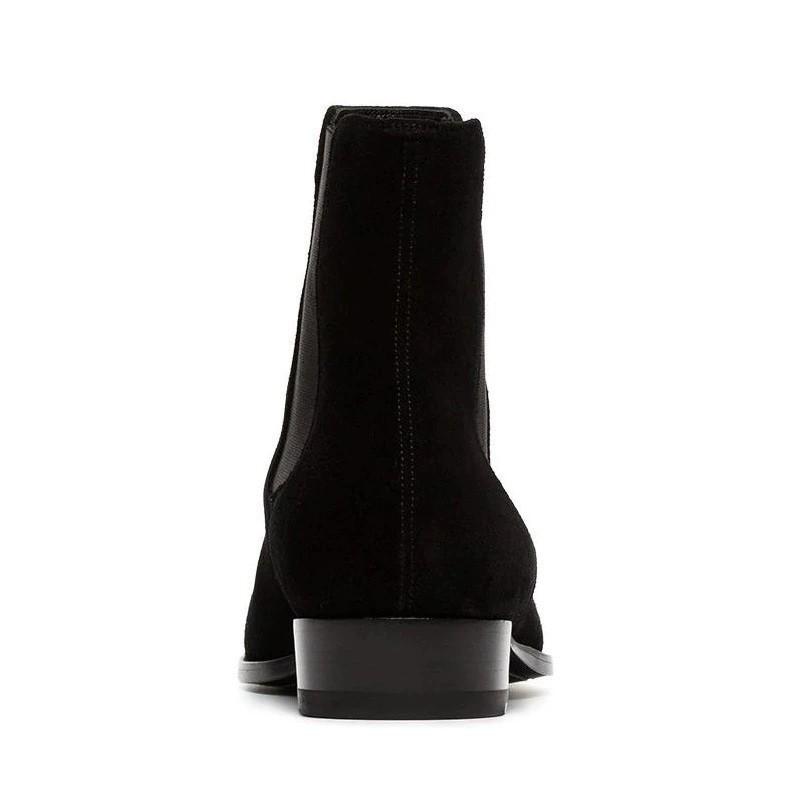 Men's Genuine Leather Chelsea Boots - Pointed Toe, High Street, European & American Style