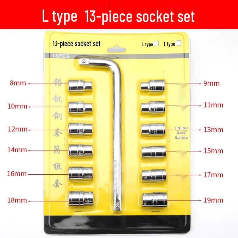 Quick L-Type Hexagonal Socket Wrench Set with Extensions