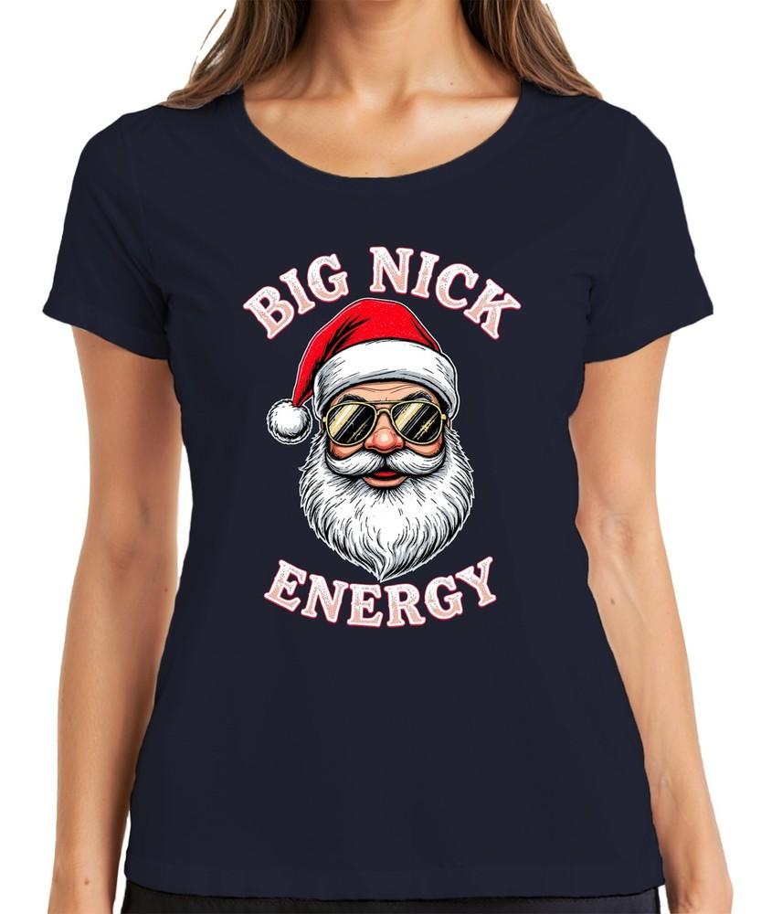 Big Nick Energy Santa Claus Sunglasses Christmas Gift Ladies Tshirt S