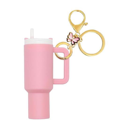 Mini Cup Keychain Charm School Bags Handbags Backpacks Keyring Multifunctional Lobster Clasp Key Holder Coin Bag