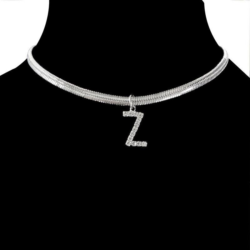 

Ожерелье с буквами женское ожерелье из циркония простая цепочка из змеиной кости хип-хоп ожерелье нишевая цепочка на шею