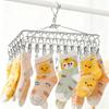 50 Clips/30 Clips Stainless Sock and Underwear Storage Rack|Multi-Clip Clothes Drying Rack, Windproof and Anti-Slip Wall Hanging